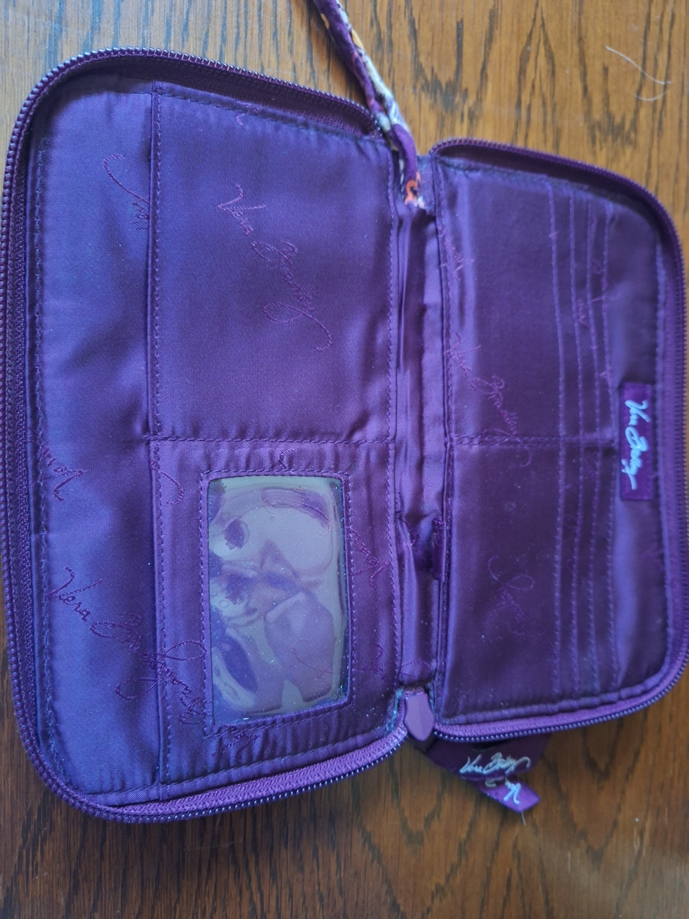 Vera Bradley Wristlet Wallet - Quilted Purple Floral - Picture 4 of 6